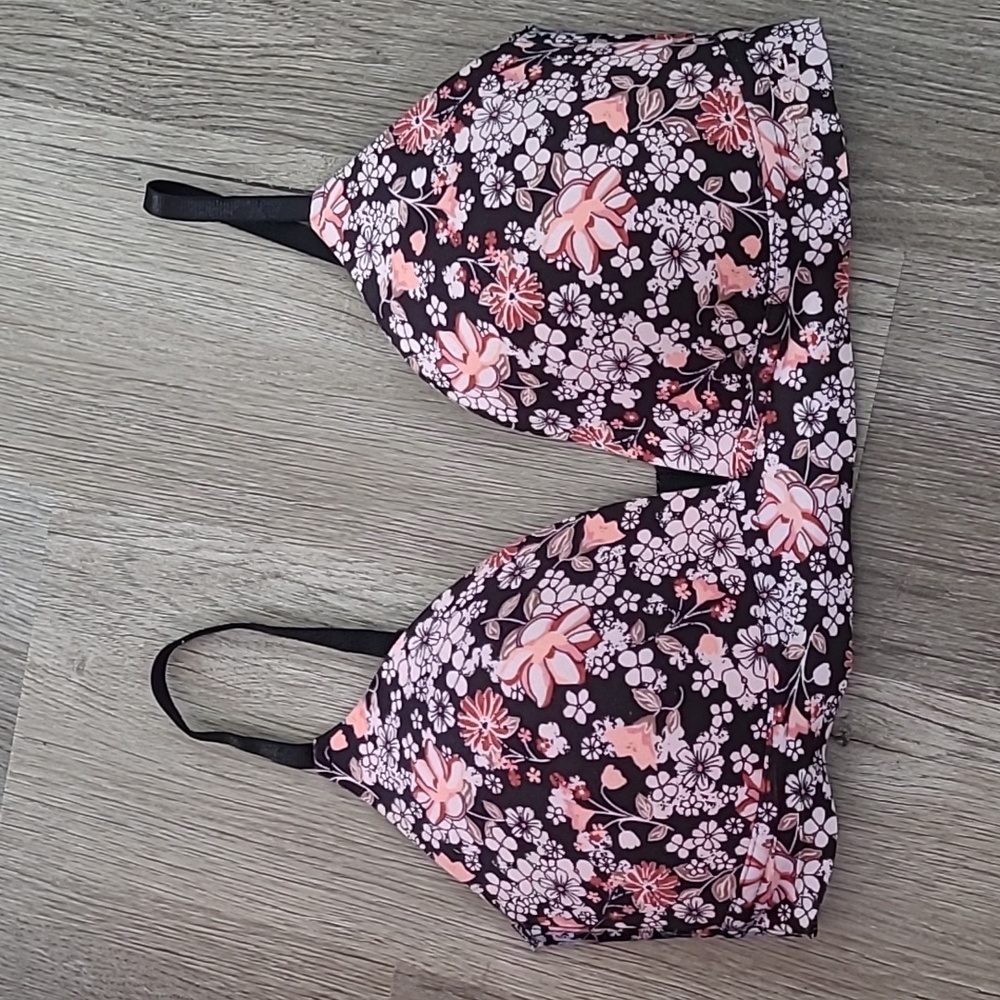 Kensie Lightly Padded Size 36D Floral Print Bra